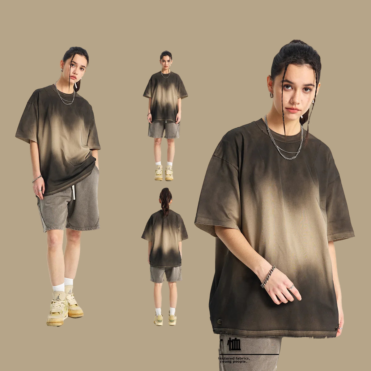 Crown&Co. Eclipse Fade Oversized Tee