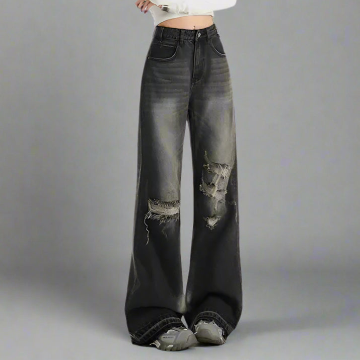 Crown&Co. Blade Washed Wide-Leg Jeans