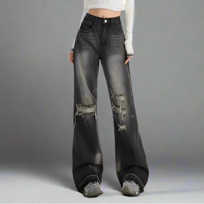 Crown&Co. Blade Washed Wide-Leg Jeans
