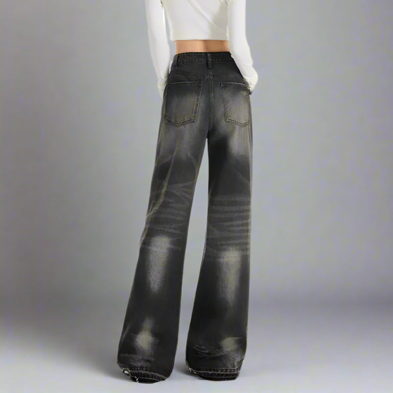Crown&Co. Blade Washed Wide-Leg Jeans