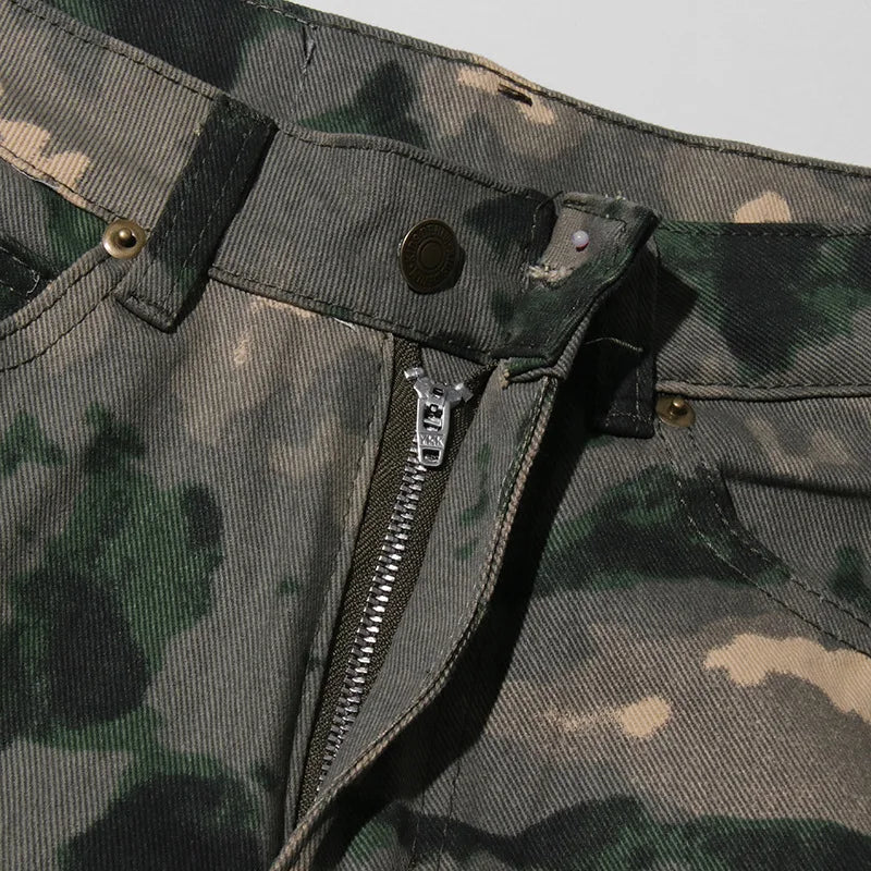 High-Waist Camo Cargo
