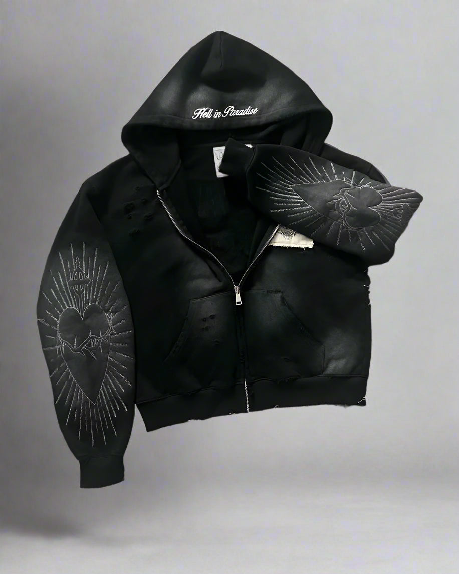 Crown&Co's Sacred Heart Gothic Hoodie