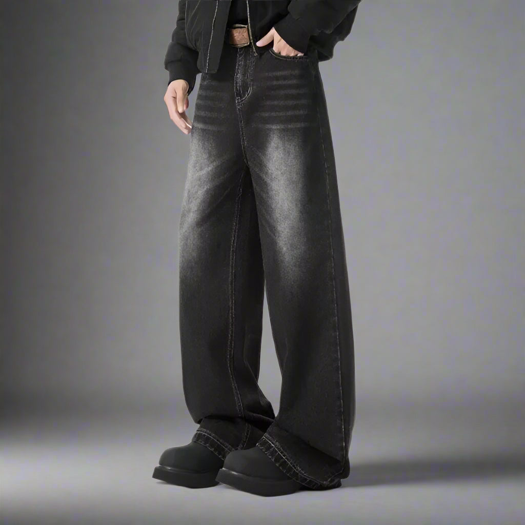 Crown&Co Retro Washed Straight-Leg Jeans