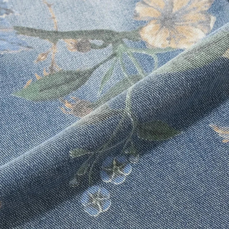 Crown & Co. Botanical Wide-Leg Denim