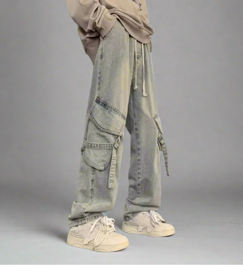 Crown & Co. Multi-Pocket Wide-Leg Denim