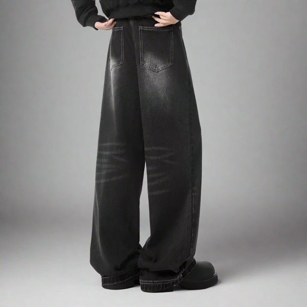 Crown&Co Retro Washed Straight-Leg Jeans