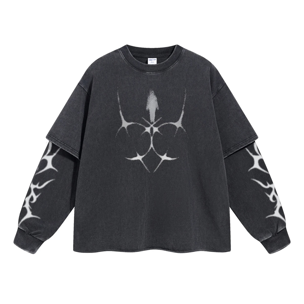 Crown&Co. Eclipse Flame Long Sleeve Tee