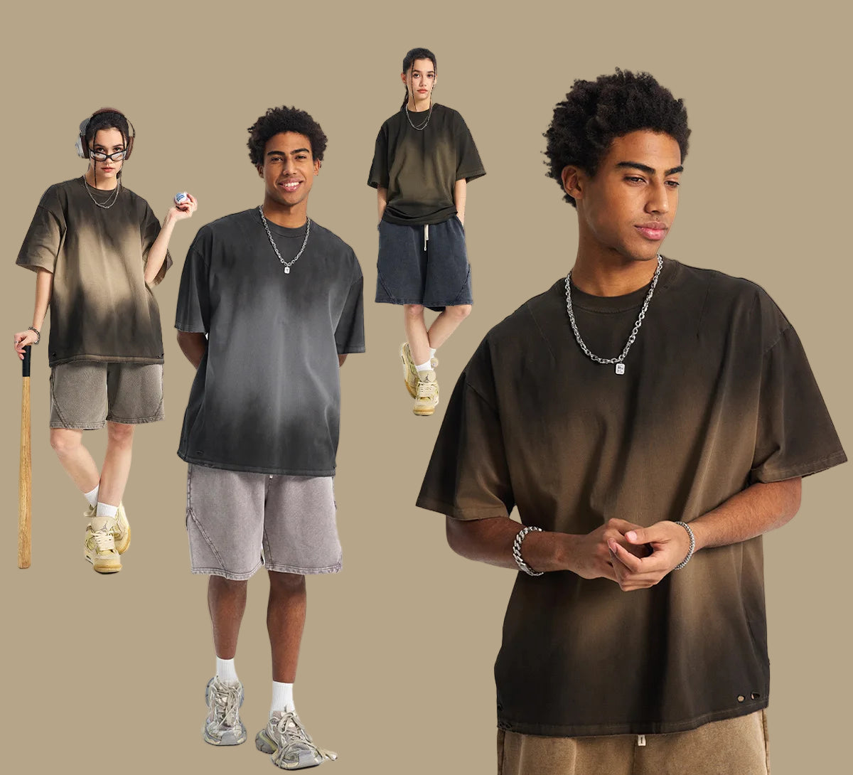 Crown&Co. Eclipse Fade Oversized Tee