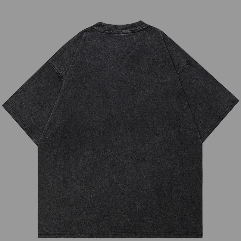 Lost Shadow Oversized Tee – Washed Black