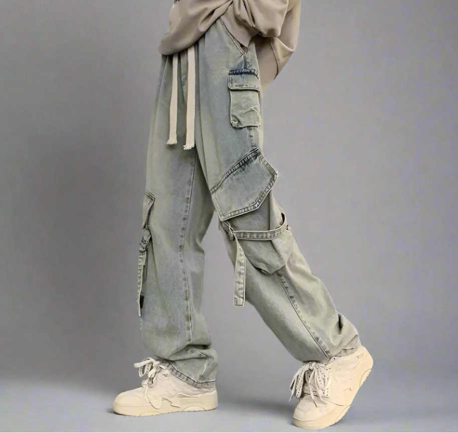 Crown & Co. Multi-Pocket Wide-Leg Denim