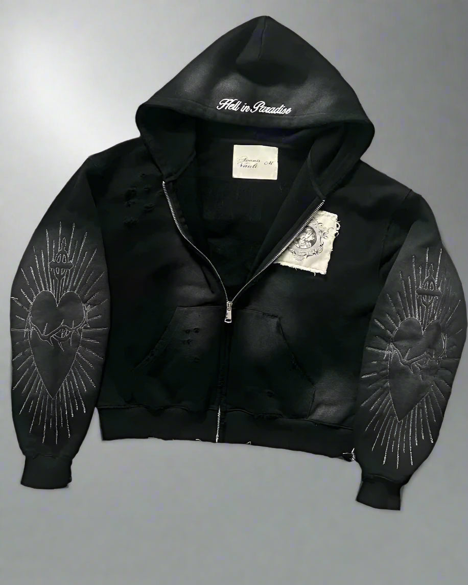 Crown&Co's Sacred Heart Gothic Hoodie